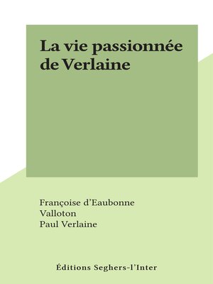 cover image of La vie passionnée de Verlaine